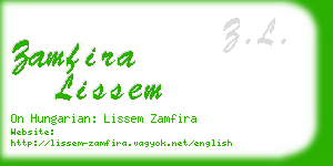 zamfira lissem business card